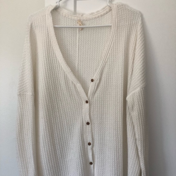 Wishlist button cardigan sweater thermal - Picture 1 of 4
